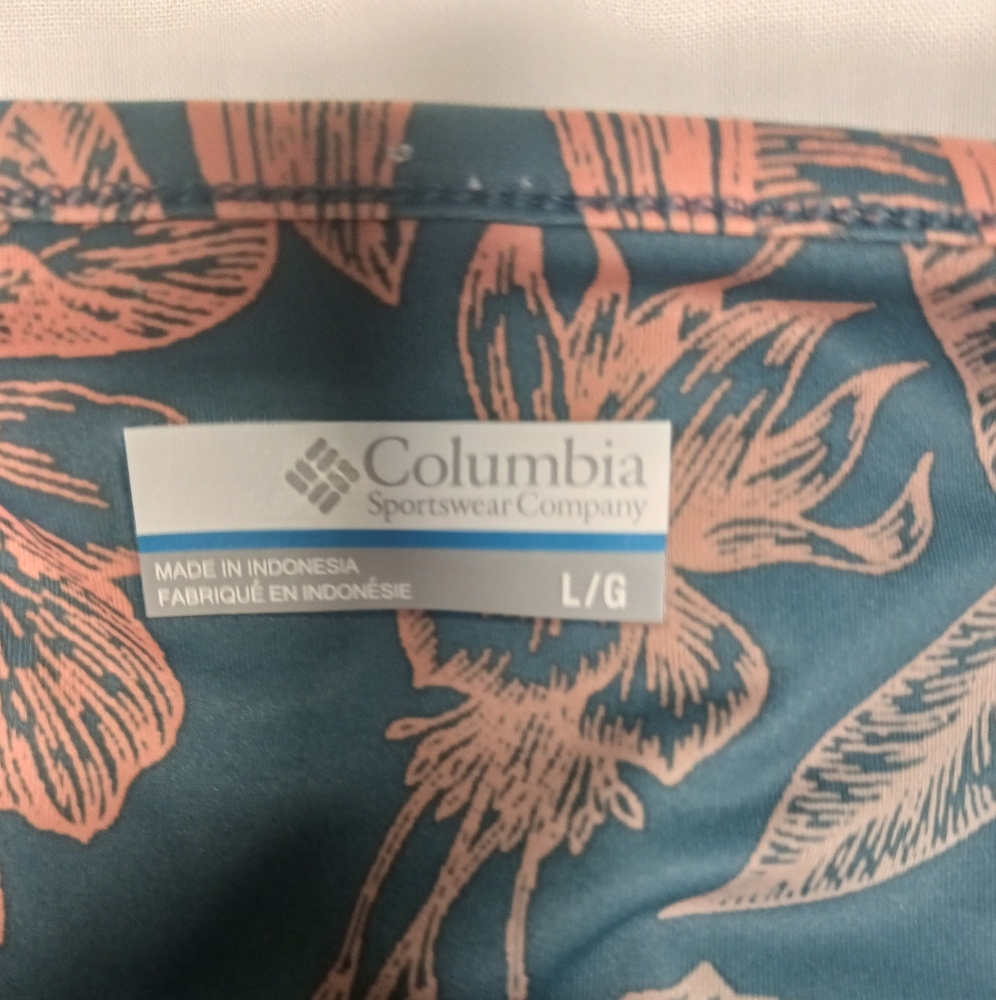 Columbia Women's Tropical Print Midi Dress - Blue and Orange - Picture 7 of 11